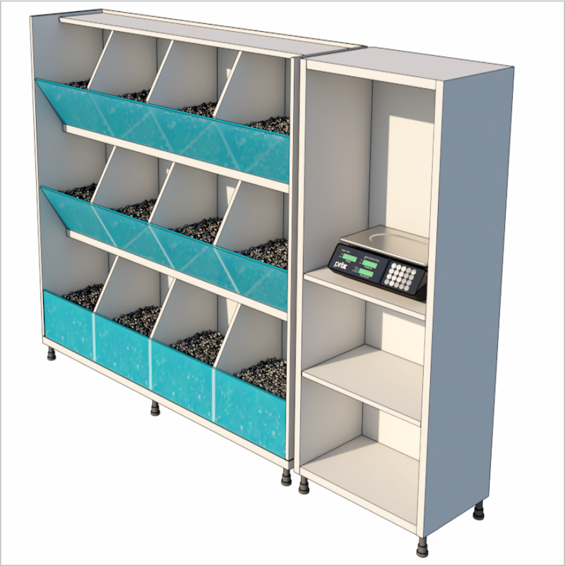 DISPENSER PARA RAÇÃO ALTO + ARAMARIO BALANÇA