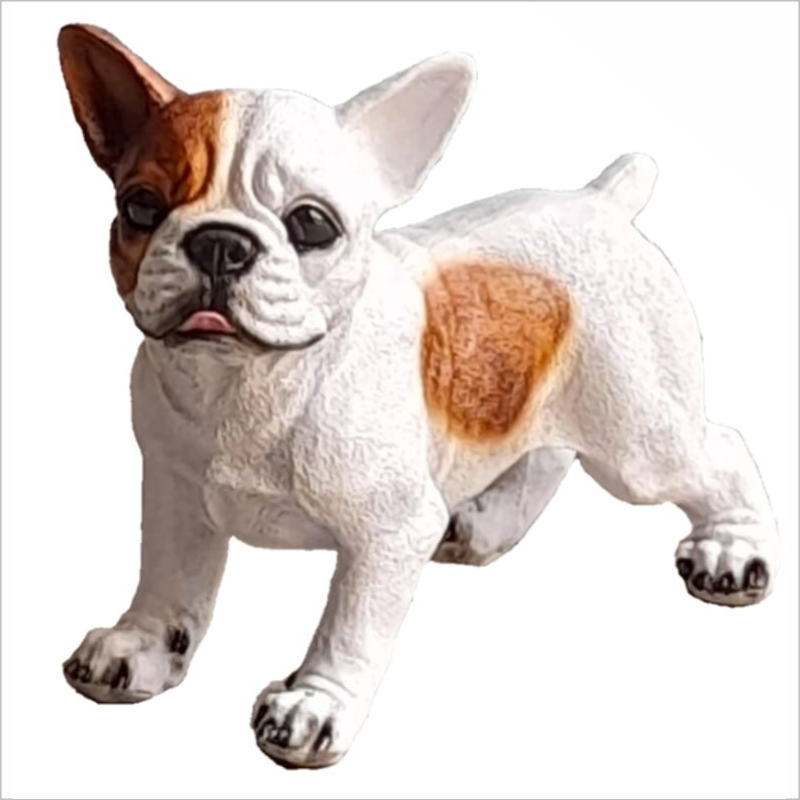 MANEQUIM DOG BULDOG FRANCES BEGE