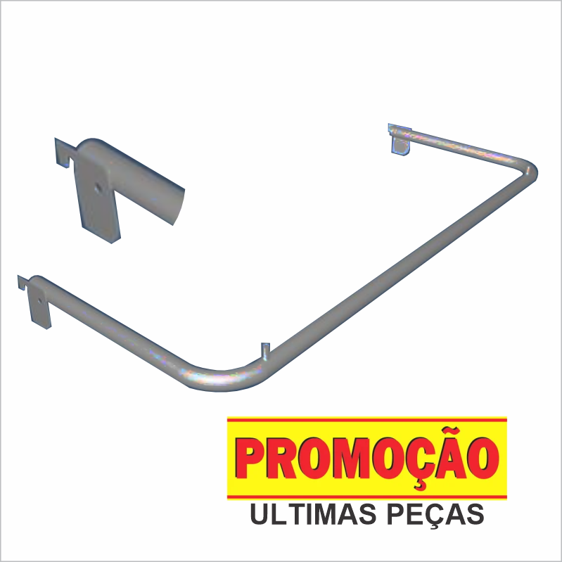 Arara Reta, tubo redondo, para Cremalheira P25