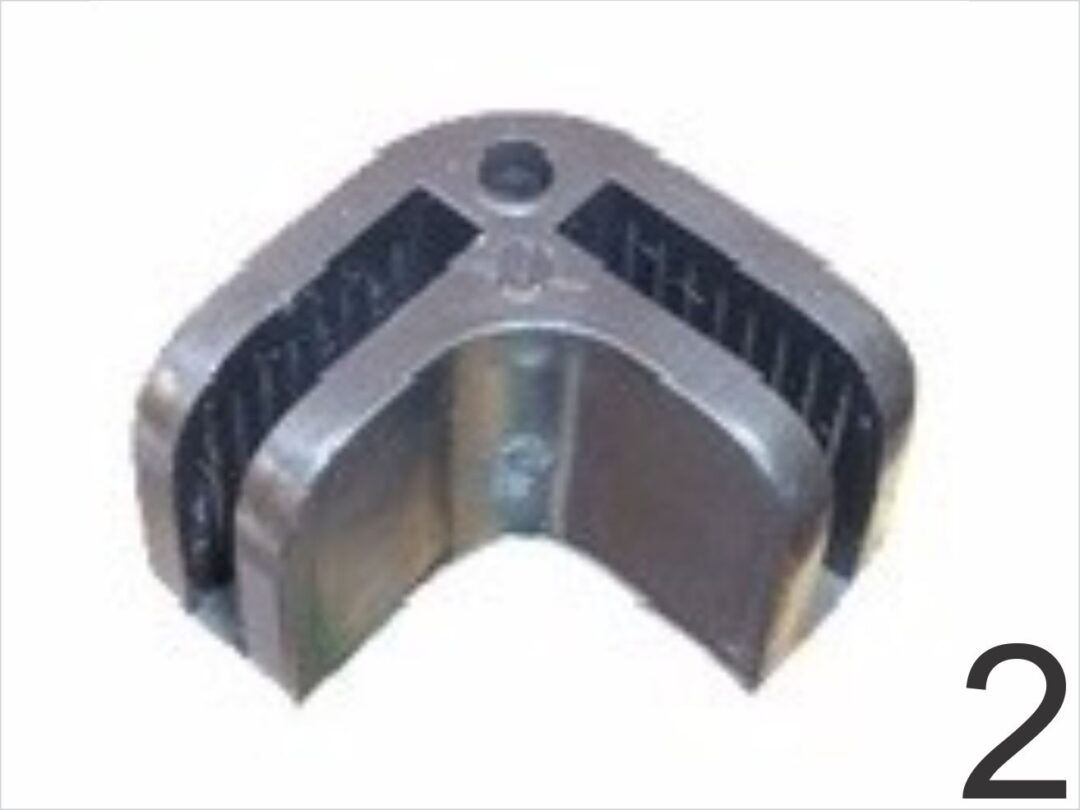Conectivo Canto Frente Nº 02, para modulados de Vidro ou Tela