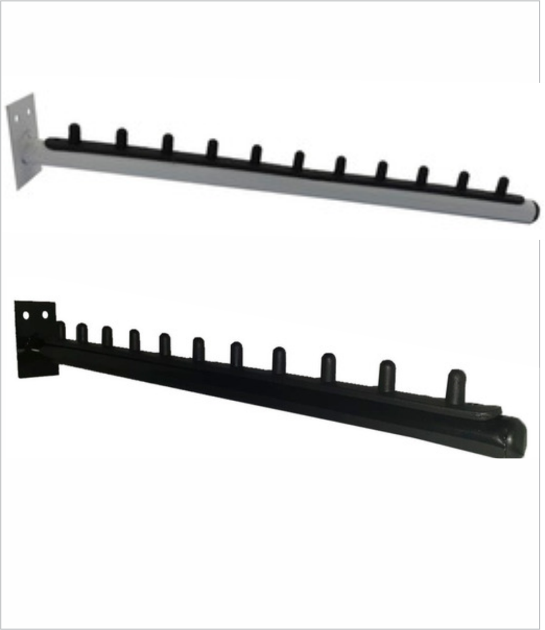 RT Cabideiro Frontal, de parede, Reto, 10 pinos, modelo simples