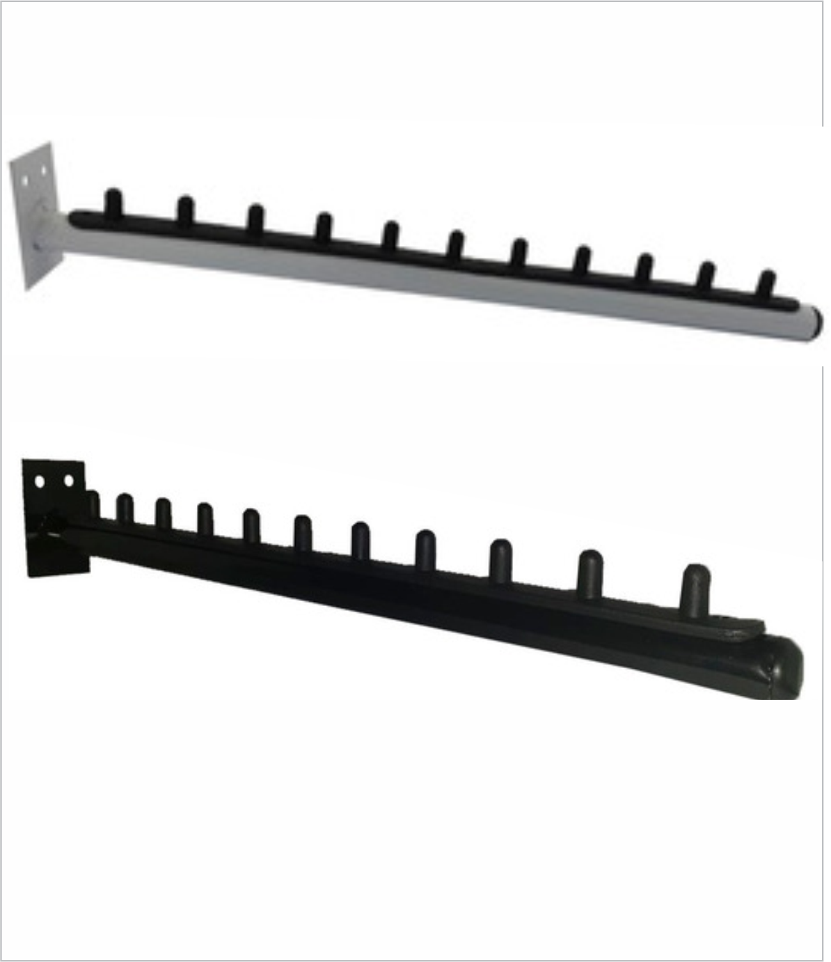 RT Cabideiro Frontal, de parede, Reto, 10 pinos, modelo simples