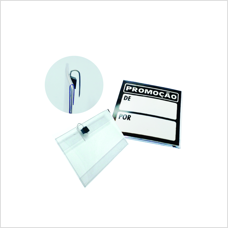 Etiqueta De Promoção Com Alfinete PVC