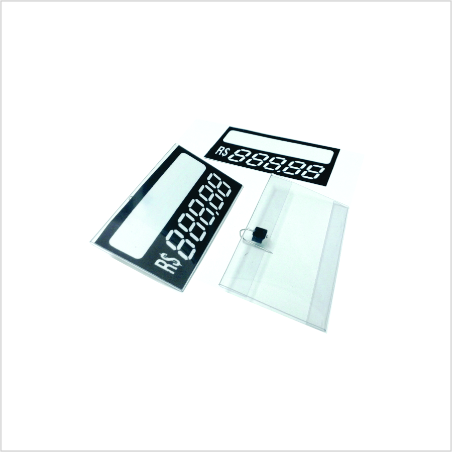 Etiqueta Digito Alfinete PVC 5x4cm