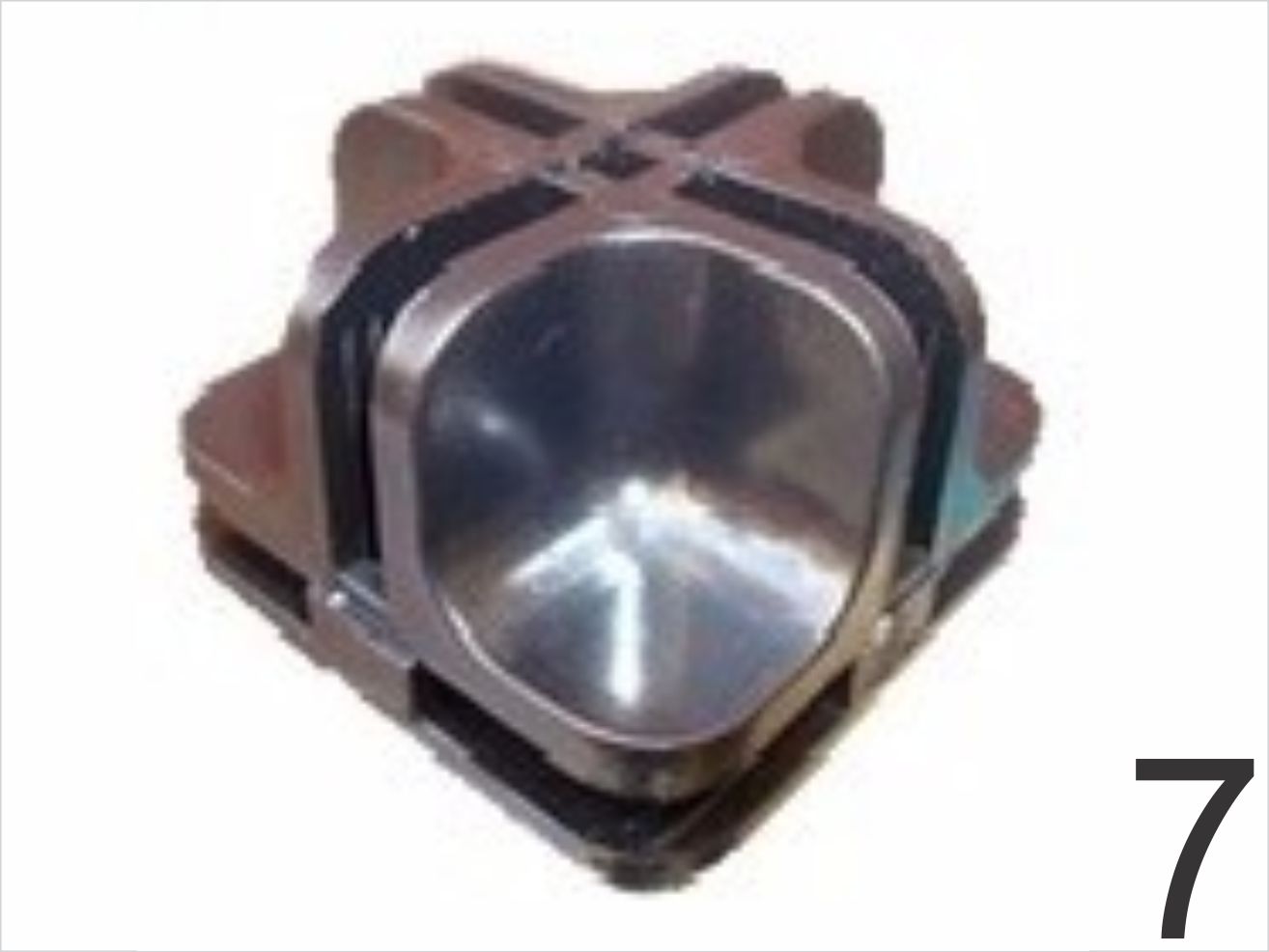 Conectivo Cruzeta Fundo Nº 07, para modulados de Vidro ou Tela