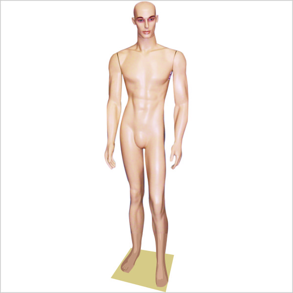 Manequim PVC, Masculino, Pose Atletico, com base Branco