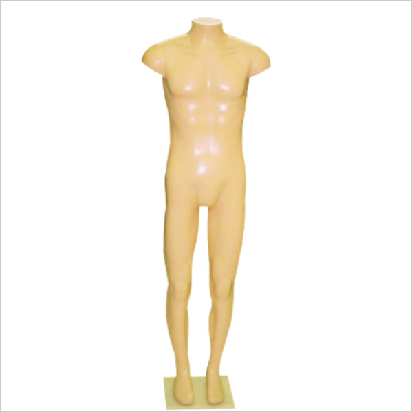 Manequim PVC, Masculino, Manecão, s/ babeça, s/ braços Branco