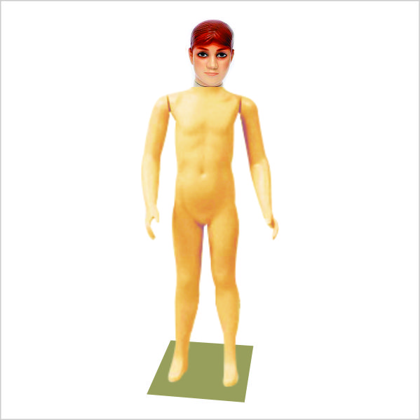 Manequim Infanto Juvenil Masculino, 07 anos. Pvc