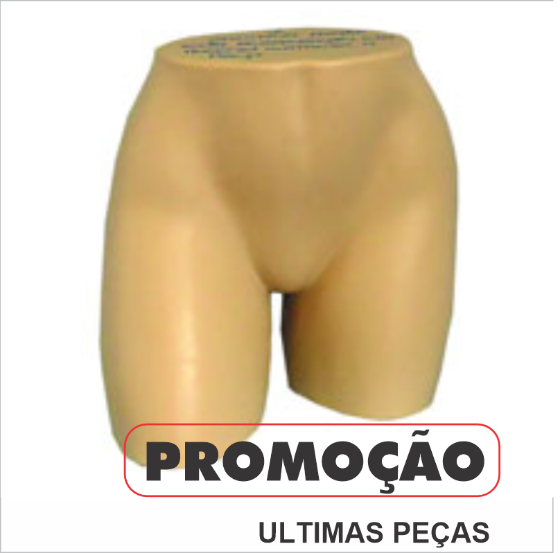Manequim Busto Quadril Pvc, Bermuda Feminino Branco