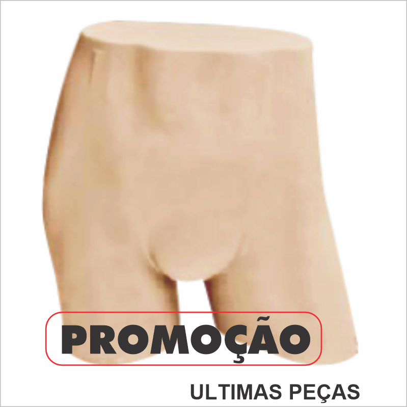Manequim Busto, Short, Masculino, Pvc Bege