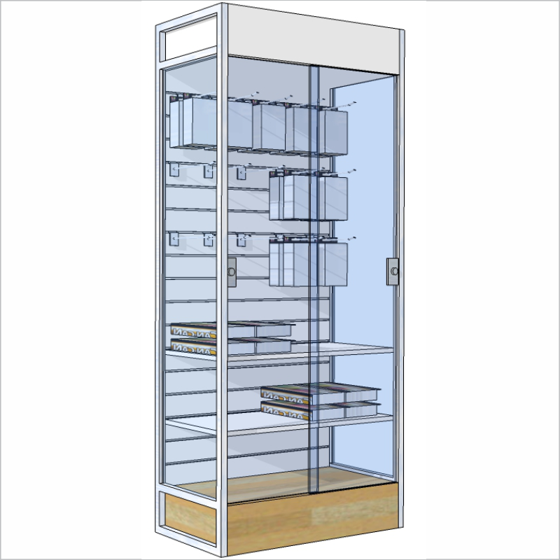 Vitrine Alta de Parede, Canaletada