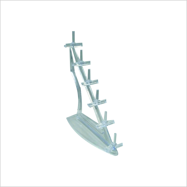 Expositor pasra 06 óculos, modelo Vela. Transparente