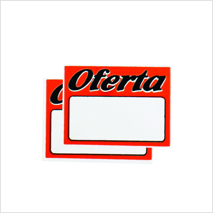 Etiqueta De Oferta PVC Simples Pequena 6x8cm