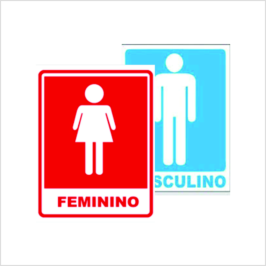 Placa PVC Mas ou Fem