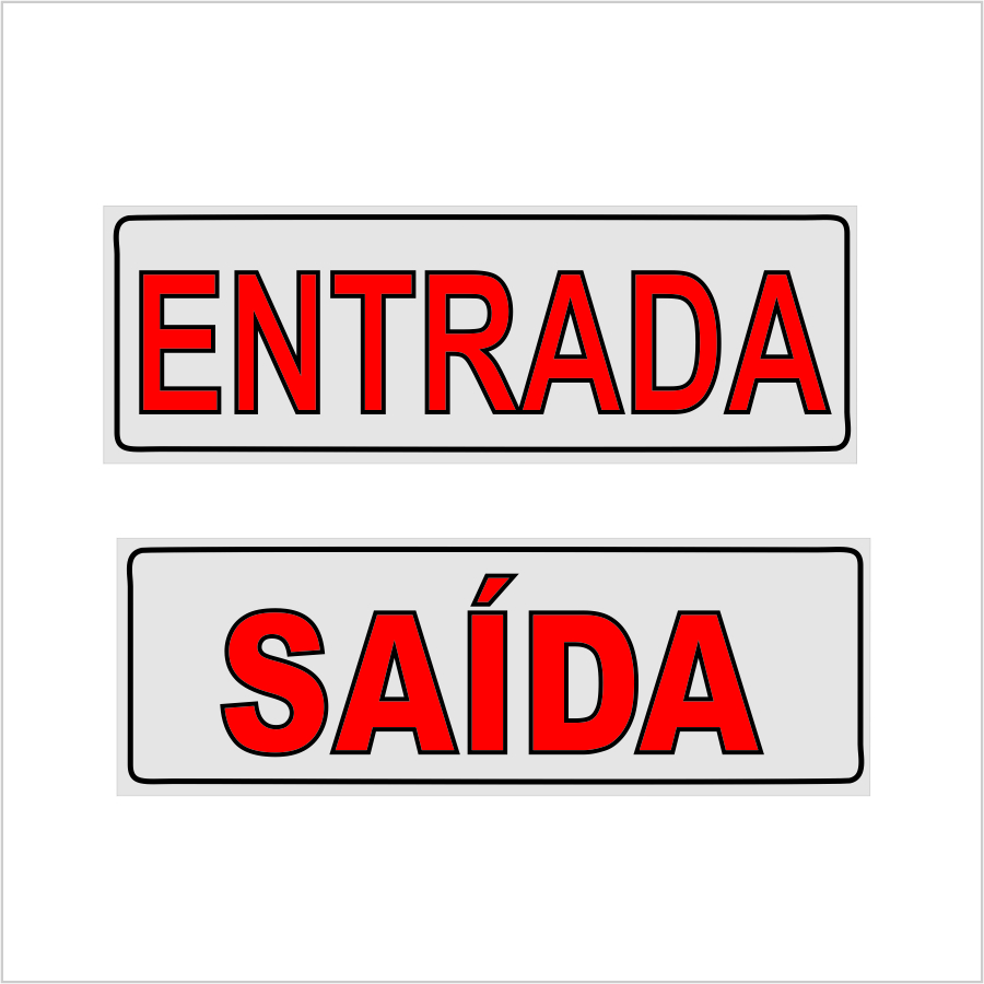 Placa PVC De Entrada ou Saida