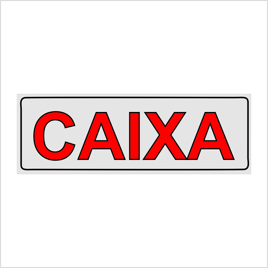 Placa ´´Caixa´´ PVC