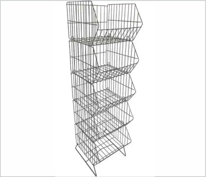 Cesto Aramado Container Empilhavel. 5 cestos 115x30x30