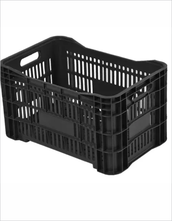 Cesto Plastico Grande Agro 55cm, Preto