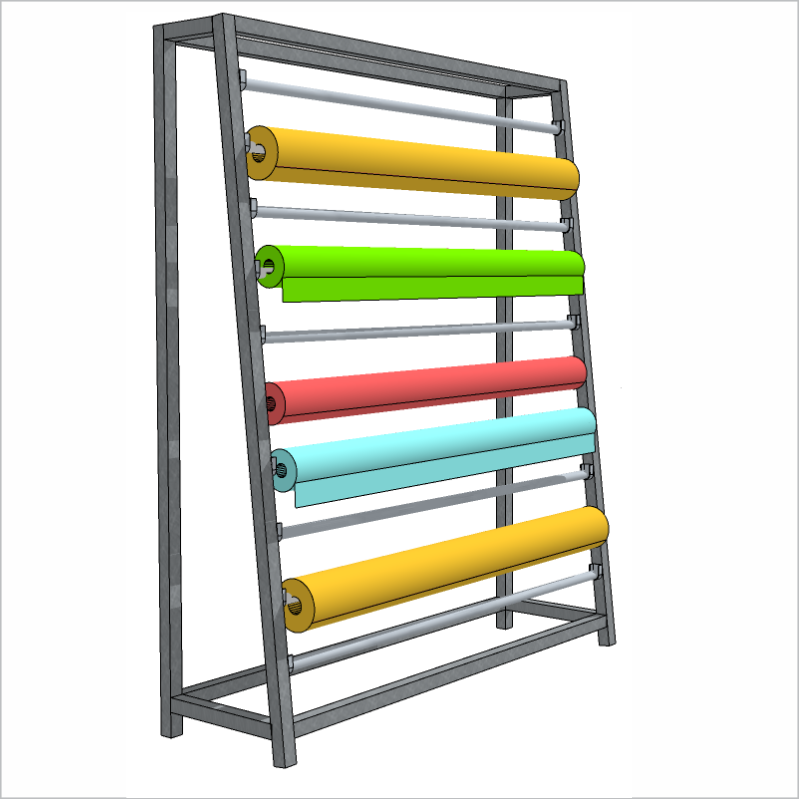 Espositor TNT ou Plastico, Alto, Metalon