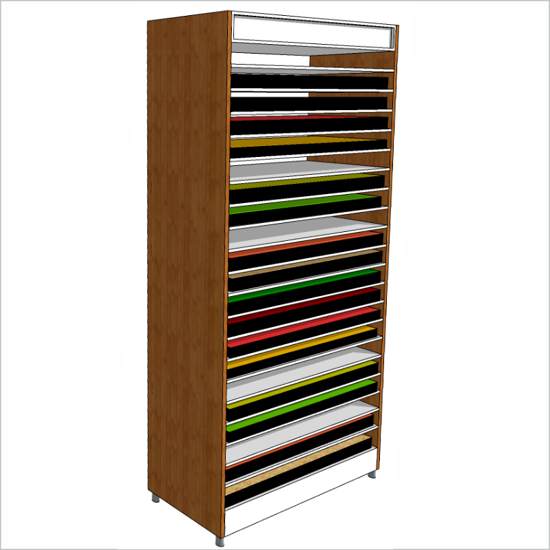 Expositor de Papeis A2, Alto, MDF