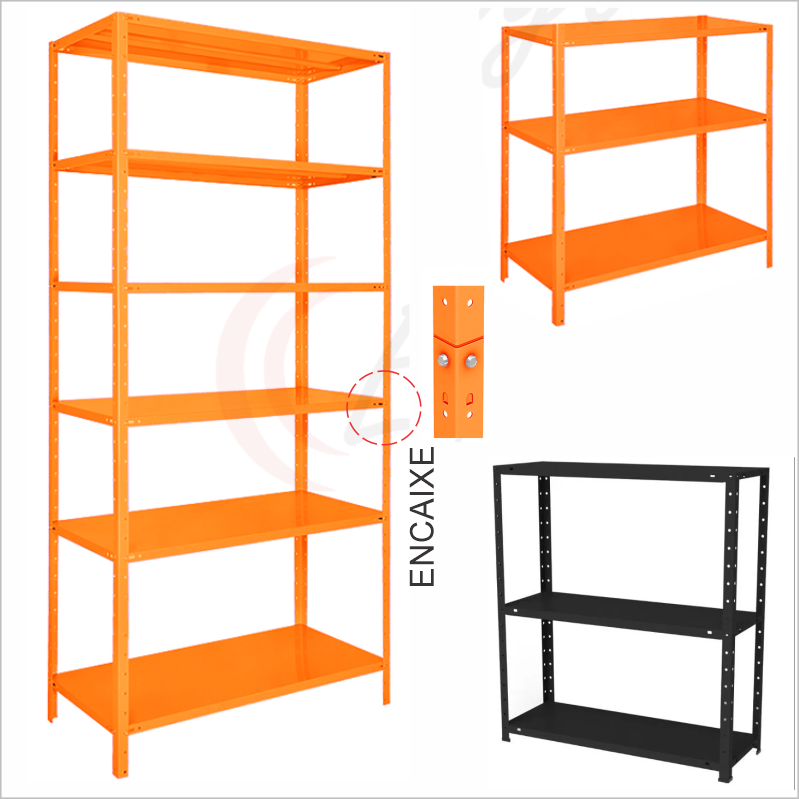 Estante de aço Desmontável, linha Flex 2 em 1